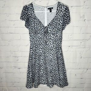 Aqua small blue & black dress